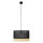 Lampe à suspendre tissu métal E27 en noir marron