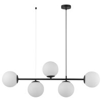 Lampe à suspendre moderne verre métal noir...