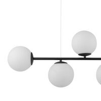 Lampe à suspendre moderne verre métal noir...