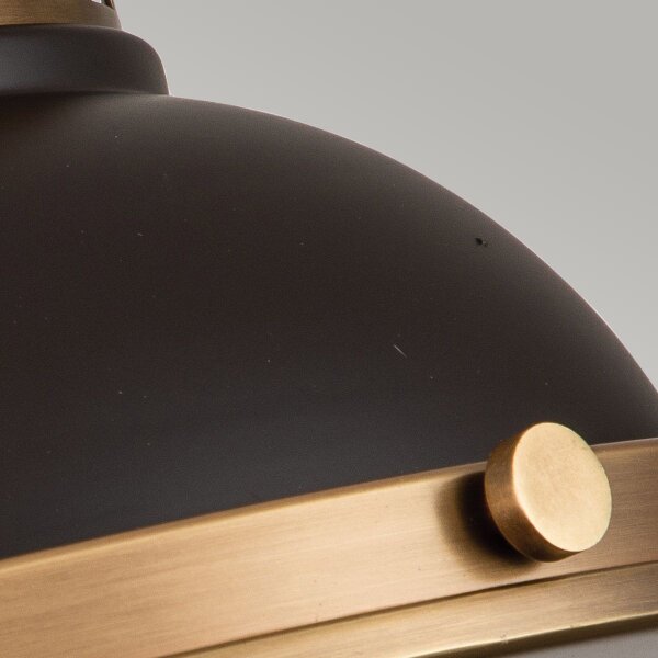Deckenlampe innen rund Ø 32 cm für 2x E27 in Bronze antik