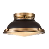 Deckenlampe innen rund &Oslash; 32 cm f&uuml;r 2x E27 in Bronze antik