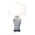 Lampe de table céramique tissu E27 65 cm Bleu Blanc Classique