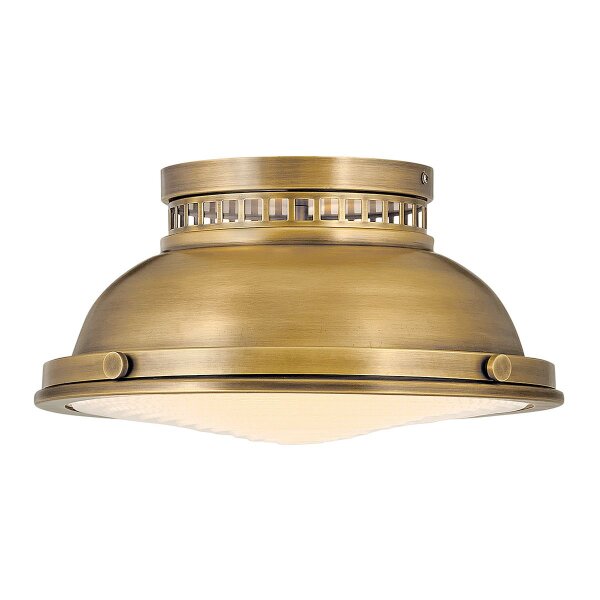 Deckenlampe Messing antik 2x E27 Ø 32 cm Industrial Design