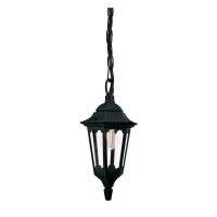 Au&szlig;enleuchte IP44 E27 Schwarz Glas Aluminium Rustikal