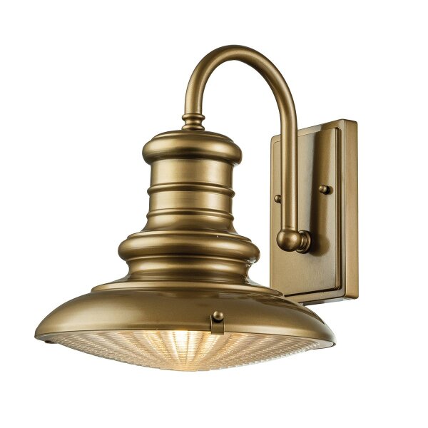 Lampe dextérieur mur IP44 en laiton antique E27 verre aluminium