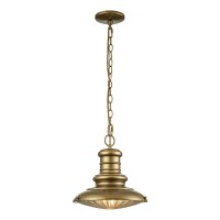 Außenlampe IP44 D: 30,5 cm E27 in Messing antik...