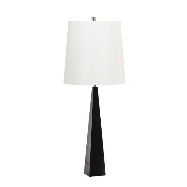 Lampe de table grande 79 cm de haut Noir Blanc Tissu Métal E27