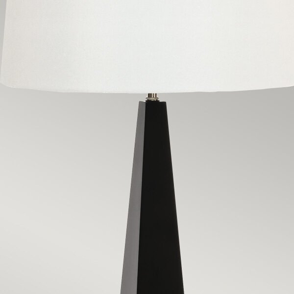 Lampe de table grande 79 cm de haut Noir Blanc Tissu Métal E27