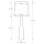 Lampe de table grande 79 cm de haut Noir Blanc Tissu Métal E27
