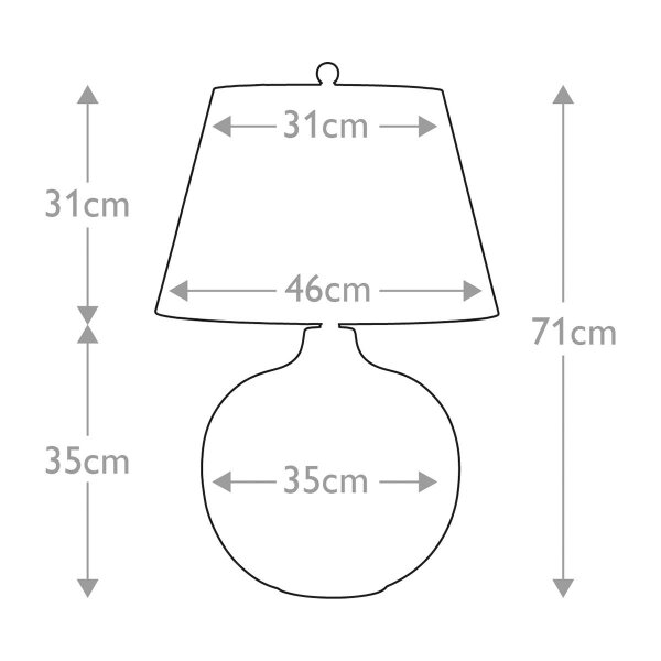 Grande lampe de table en bronze ivoire 71 cm Classique E27