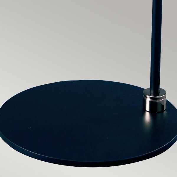 Lampe de table salon noir blanc nickel poli E27 66 cm