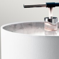 Tischlampe Wohnzimmer Schwarz Weiß Nickel poliert...