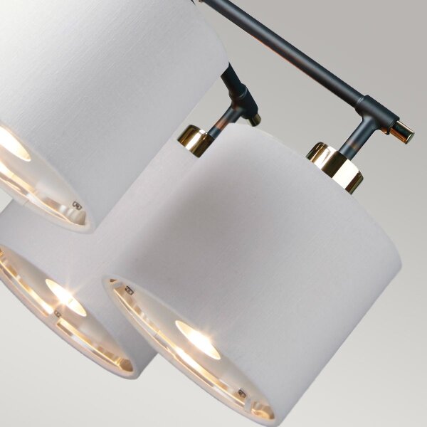 Lampe de plafond à 5 flammes E27 réglable en hauteur, faible éblouissement