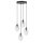 Pendelleuchte Glas Metall verstellbar 4-flammig E14