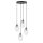 Pendelleuchte Glas Metall verstellbar 4-flammig E14