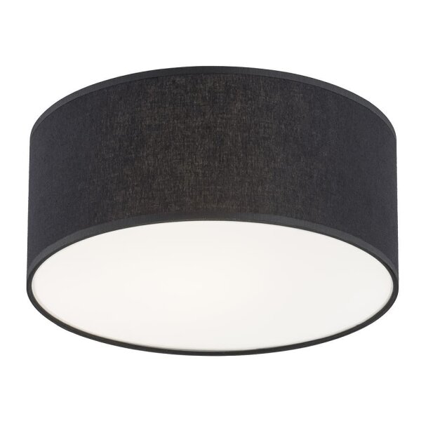 Plafonnier Abat-jour en tissu Ø31 cm rond E27 en noir