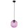 Suspension Noir Rose E27 Verre M&eacute;tal Moderne