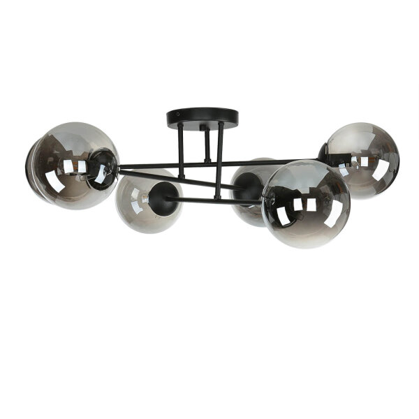 Deckenlampe Schwarz Graphit E14 Glas Metall