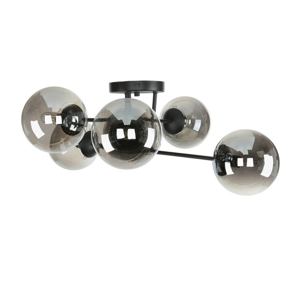 Deckenlampe Schwarz Graphit E14 Glas Metall