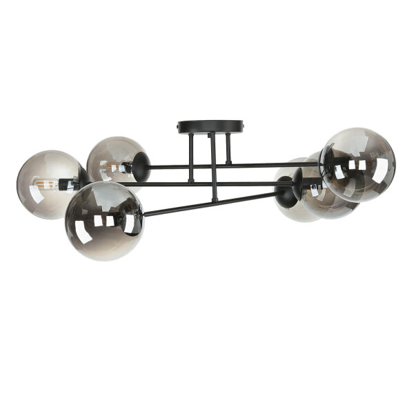 Deckenlampe Schwarz Graphit E14 Glas Metall
