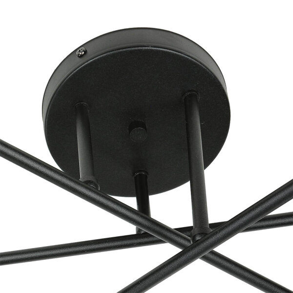Deckenlampe Schwarz Graphit E14 Glas Metall
