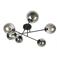 Plafonnier noir graphite E14 verre métal