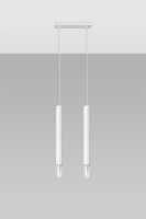 Lampe à suspendre 2 flammes G9 Blanc Métal...