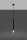 Suspension Noir Cylindre Ø 4 cm étroit Métal Verre