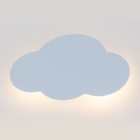 Applique murale chambre denfant nuage 2x G9 bleu clair...