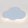 Applique murale chambre denfant nuage 2x G9 bleu clair métal