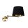 Applique chambre bras pivotant interrupteur E27 or noir