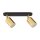 Spot de plafond 2 flammes GU10 métal noir or