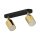 Spot de plafond 2 flammes GU10 métal noir or