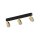 Deckenspot 3-flammig 50 cm lang GU10 Gold Schwarz Metall