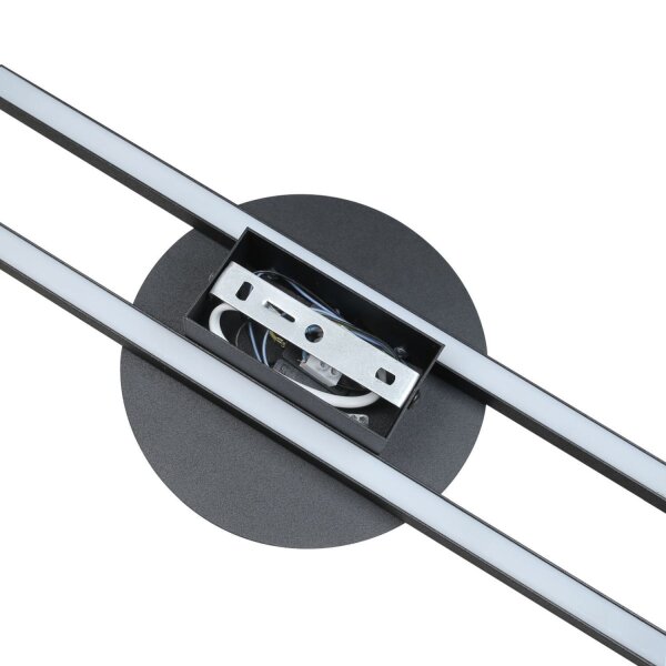 Indirekte Wandlampe LED Schwarz 3000 K Metall 86 cm lang