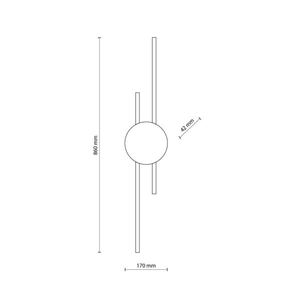 Indirekte Wandlampe LED Schwarz 3000 K Metall 86 cm lang