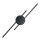 Indirekte Wandlampe LED Schwarz 3000 K Metall 86 cm lang