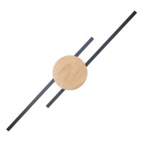 Applique LED indirecte 3000 K Noir Nature Métal...