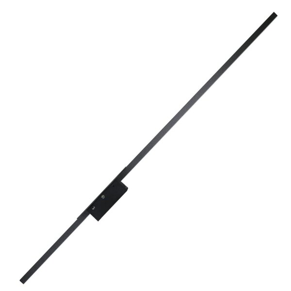 LED Wandlampe 3000 K Schwarz Metall flach lang 93 cm