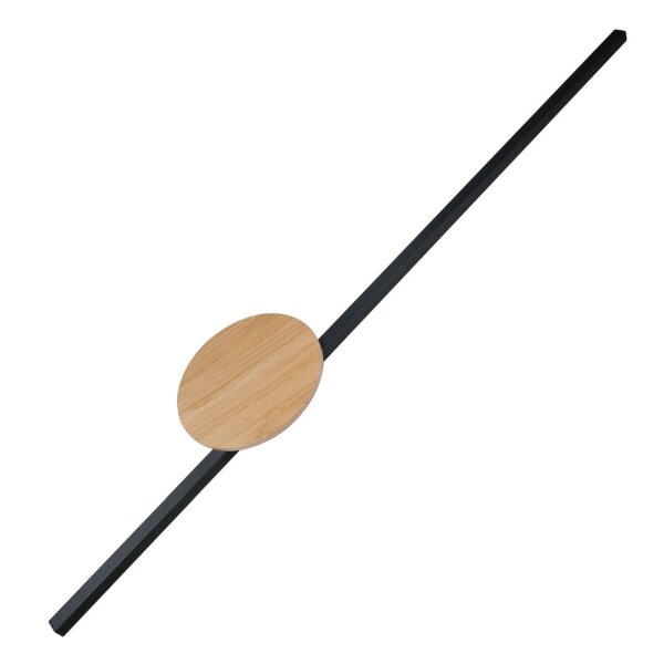 Applique indirecte LED Noir Naturel Métal Bois 3000 K