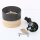 Applique moderne avec interrupteur E27 noir aspect bois naturel