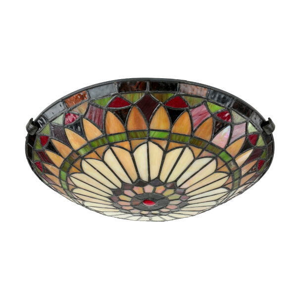 Deckenleuchte FARFALLA 10 Buntglas Tiffany Lampe