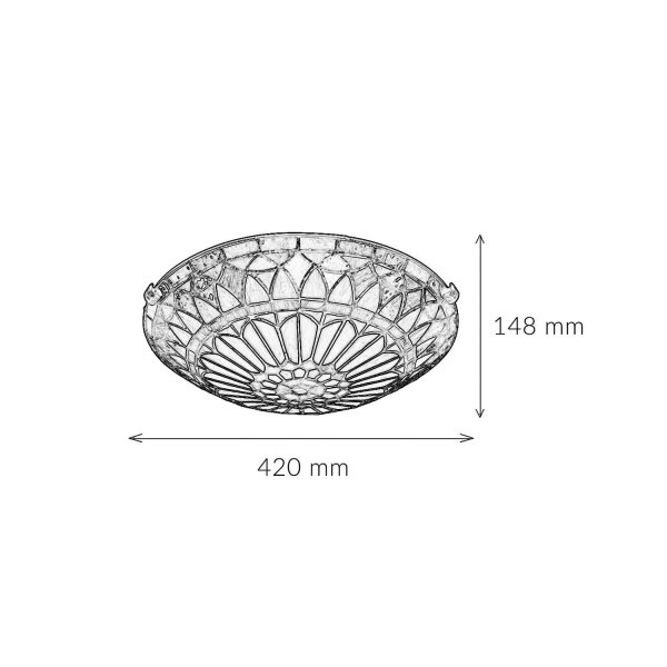 Deckenleuchte FARFALLA 10 Buntglas Tiffany Lampe