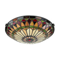 Deckenleuchte FARFALLA 10 Buntglas Tiffany Lampe