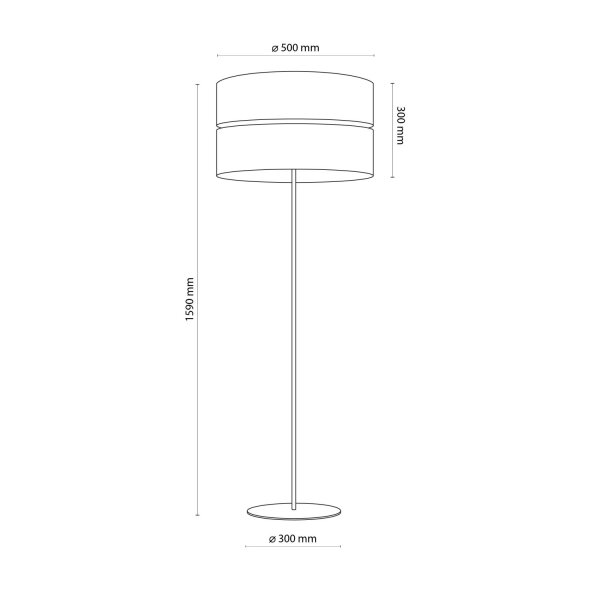 Kleine Stehlampe Wohnzimmer 159 cm Ø 50 cm E27 Modern