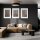 Plafonnier rond Ø 50 cm à faible éblouissement Noir aspect bois Moderne