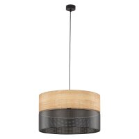 Hängeleuchte Schwarz Natur Ø 50 cm...