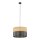 Lampe à suspendre réglable E27 Ø 38 cm Noir Naturel CANTU
