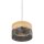 Lampe à suspendre réglable E27 Ø 38 cm Noir Naturel CANTU