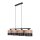 Lampe à suspendre noire nature E27 4 flammes oblongues L : 94 cm